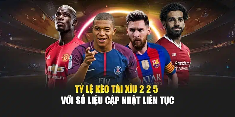 Tỷ lệ kèo tài xỉu 2 2 5 với số liệu cập nhật liên tục