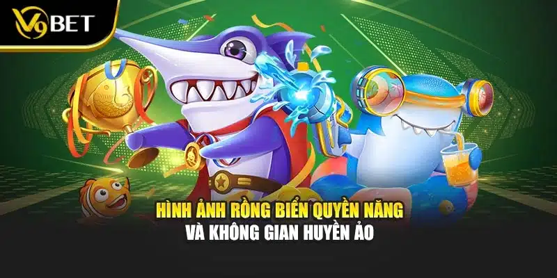 Hình ảnh rồng biển quyền năng và không gian huyền ảo
